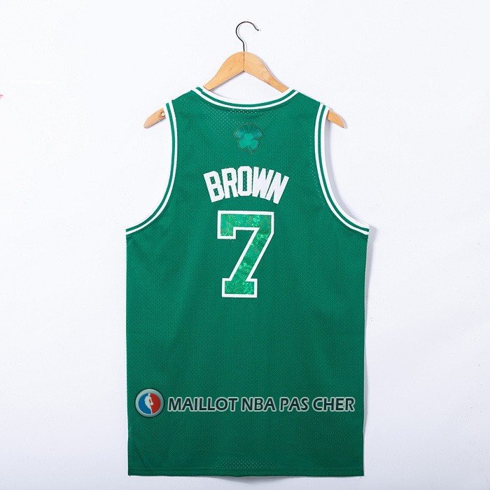 Maillot Boston Celtics Jaylen Brown NO 7 Snakeskin Hardwood Classics 2021 Vert